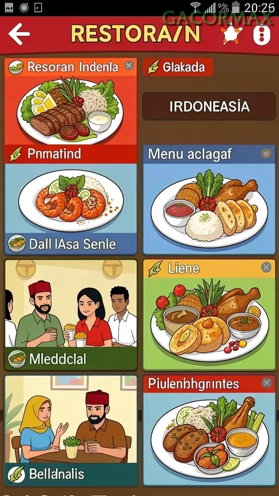 Cuplikan layar DANATOTO — menu navigasi